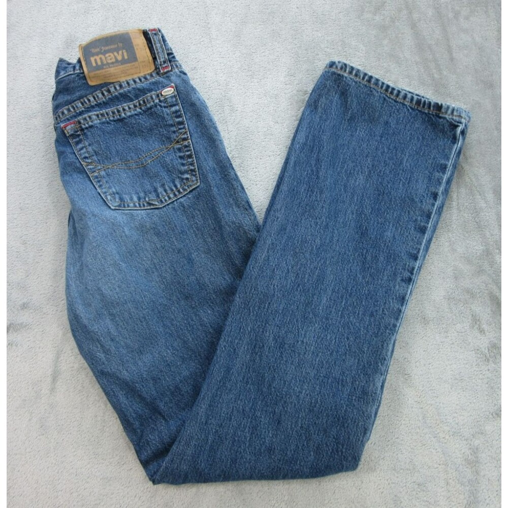 Mavi Jeans Mens 26/30 (Actual 23x29) Kate Bootcut Leg Low Rise Button Fly Blue